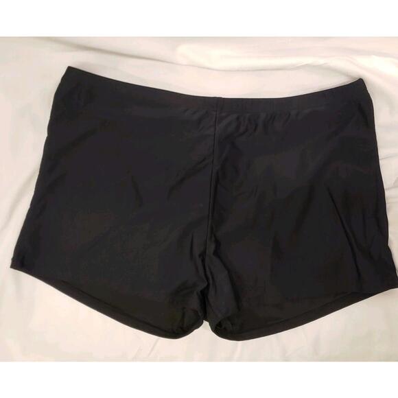 Women's Swim Bottoms Boy-Shorts Black Size 16W - Picture 1 of 4